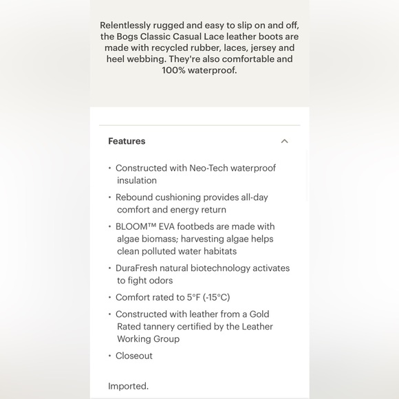 Bogs Classic Casual Lace Leather Boots - Women's olive color size 9 - Picture 8 of 9